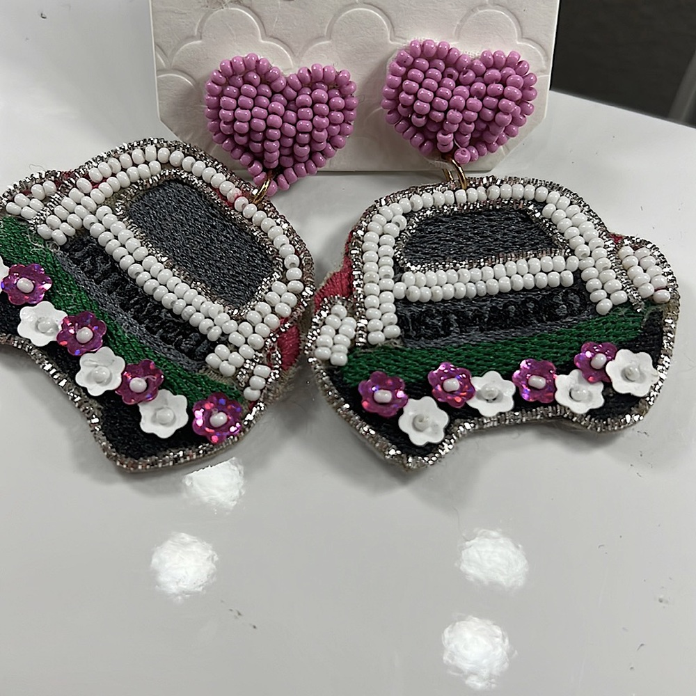 Just married earrings for honeymoon